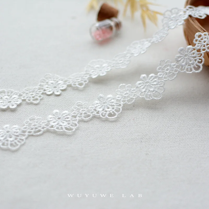 Черно-белые цветы вырез кружева ткань шитье DIY отделка аппликация узкая лента