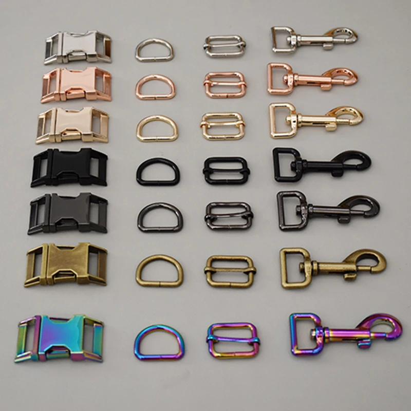 1 Suit 25mm Retailing Adjust buckle Manufacturer Zinc Alloy High Quality Plated Metal Diy Pet Collar Leash Set Parts 7 Colour | Дом и сад