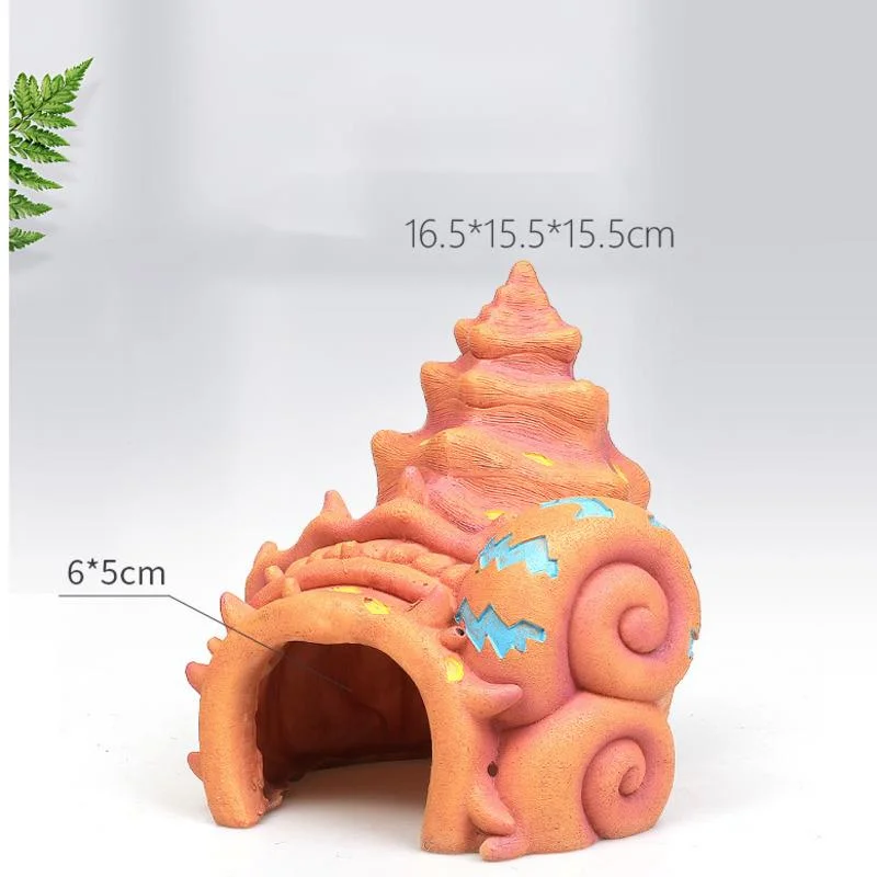 

New New Fish Tank Landscaping Decoration Crafts Resin Antique Conch Ornaments Aquarim Resin Decorative Rockery Stone Statue