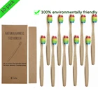 10 шт мягкие щетинки детские бамбуковые зубные щетки экологичный уход за полостью рта зубная щетка для путешествий