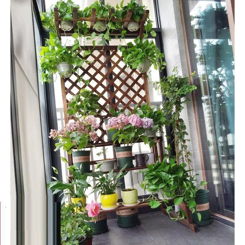 

Jardin Table Balkon Etagere Pour Plante Indoor Suporte Flores Stojak Na Kwiaty Outdoor Stand Balcony Flower Rack Plant Shelf