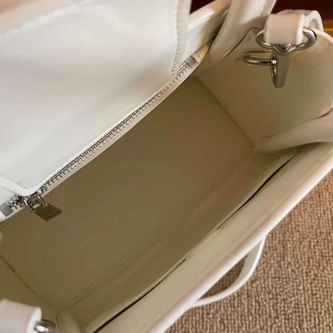

Ladies white leather handbag fashion elegant simple totes shopping travel portable duffle bag