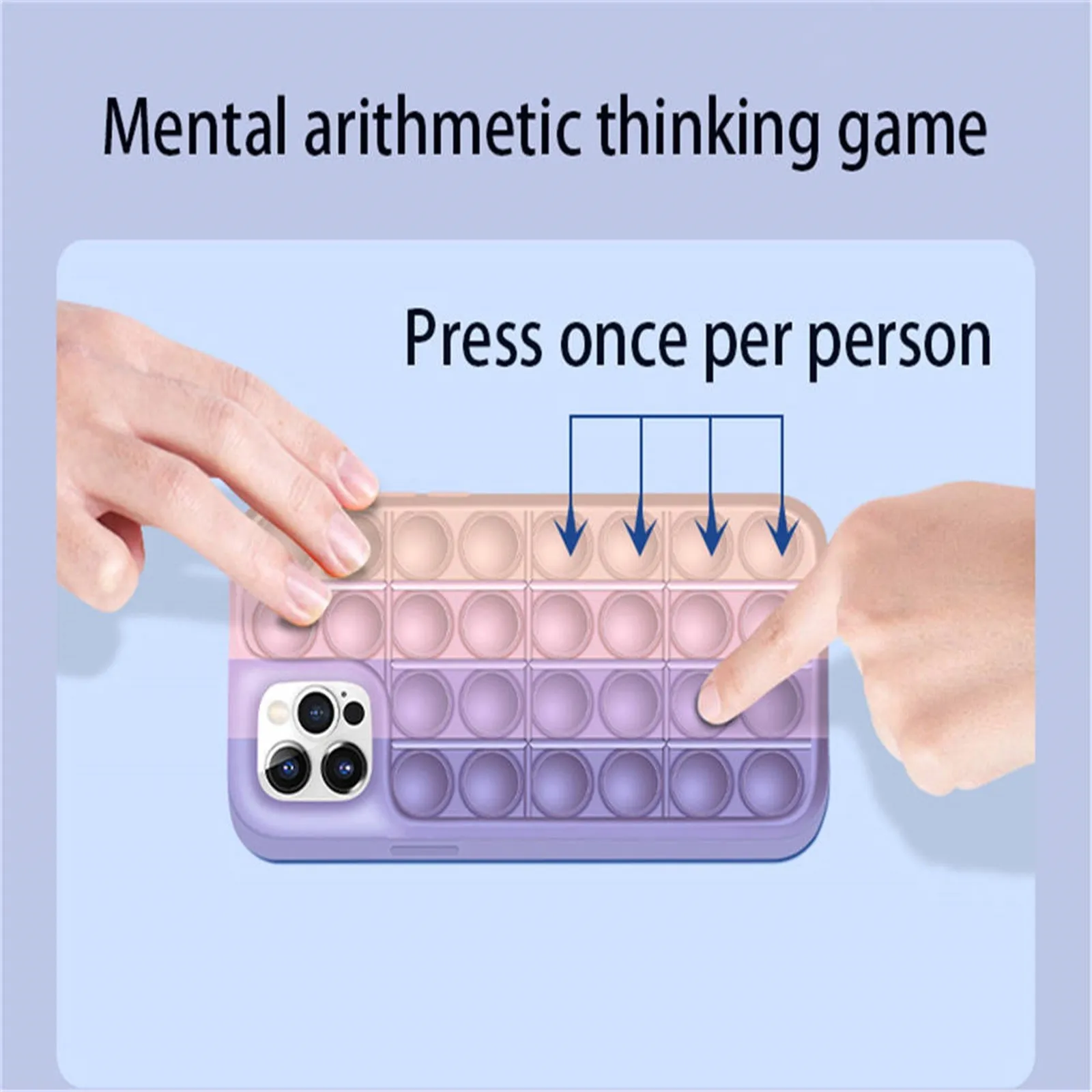 

Novelty Pops It Fidget Toys Bubble Silicone Phone Case For Iphone 7 Silicone Soft Shell Antistress Sensory Game Cove Shockproof