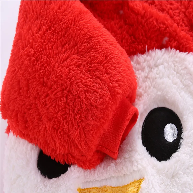 Зимние плотные комбинезоны для новорожденных Детская толстовка с капюшоном и