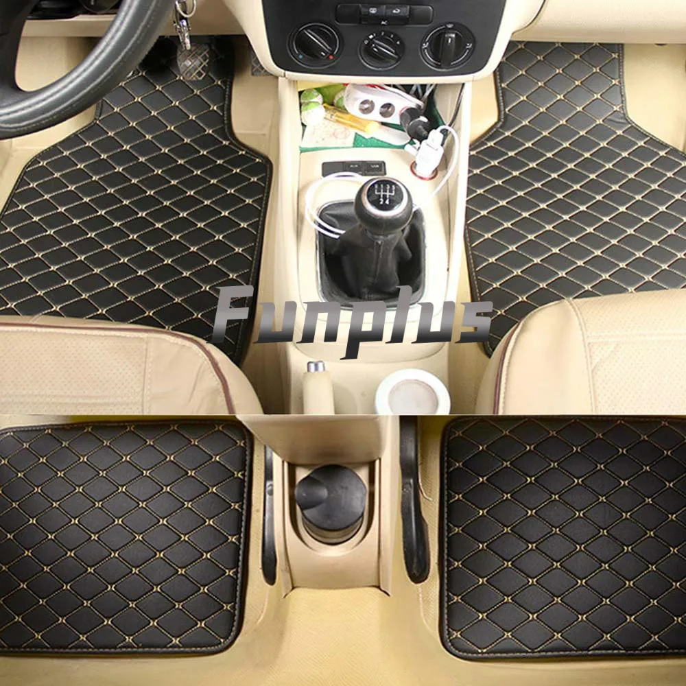Универсальные автомобильные напольные коврики из искусственной кожи коврик для