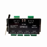 sp901e spi output signal 4 led controller amplifier group dc5 24v input for ws2811 ws2812b sk6812 pixel rgb strip light module