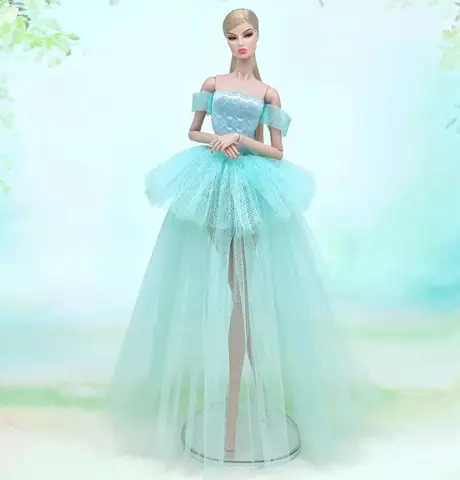 Лидер продаж, свадебное платье для куклы Барби, вечерняя вечерние принцессы, длинное платье, комплект одежды для Барби