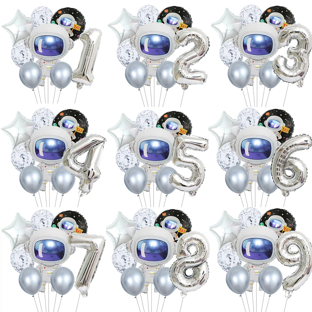 9 шт. воздушные шары из фольги с номером астронавта в космосе | Дом и сад