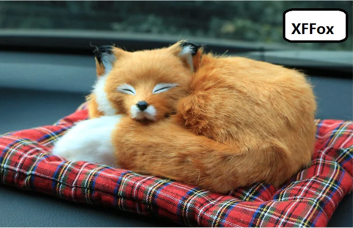 Новинка, настоящая жизнь, желтая лисица, пластик и мех, имитация, милое спальное Подарочное чучело лисы, около 23x20 см, xf2326