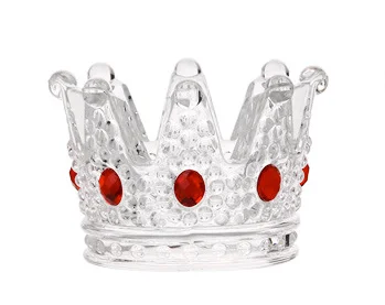 Clear(Red Diamond) Многофункциональная Хрустальная пепельница в форме короны пепельница для сигарет Пепельница для сигар - Цвет: Clear(Red Diamond)