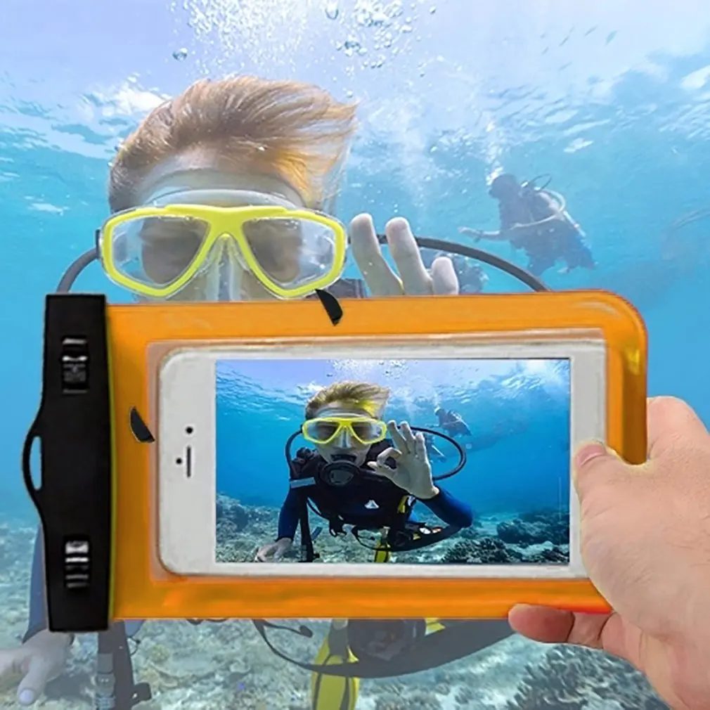 Водонепроницаемый мобильный чехол для iPhone X Xs Max Xr 8 7 samsung S9 прозрачный ПВХ герметичный подводный сотовый смартфон сухой Чехол