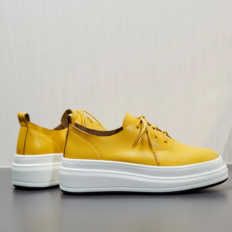 Туфли оксфорды женские из натуральной кожи мягкие удобные на платформе без