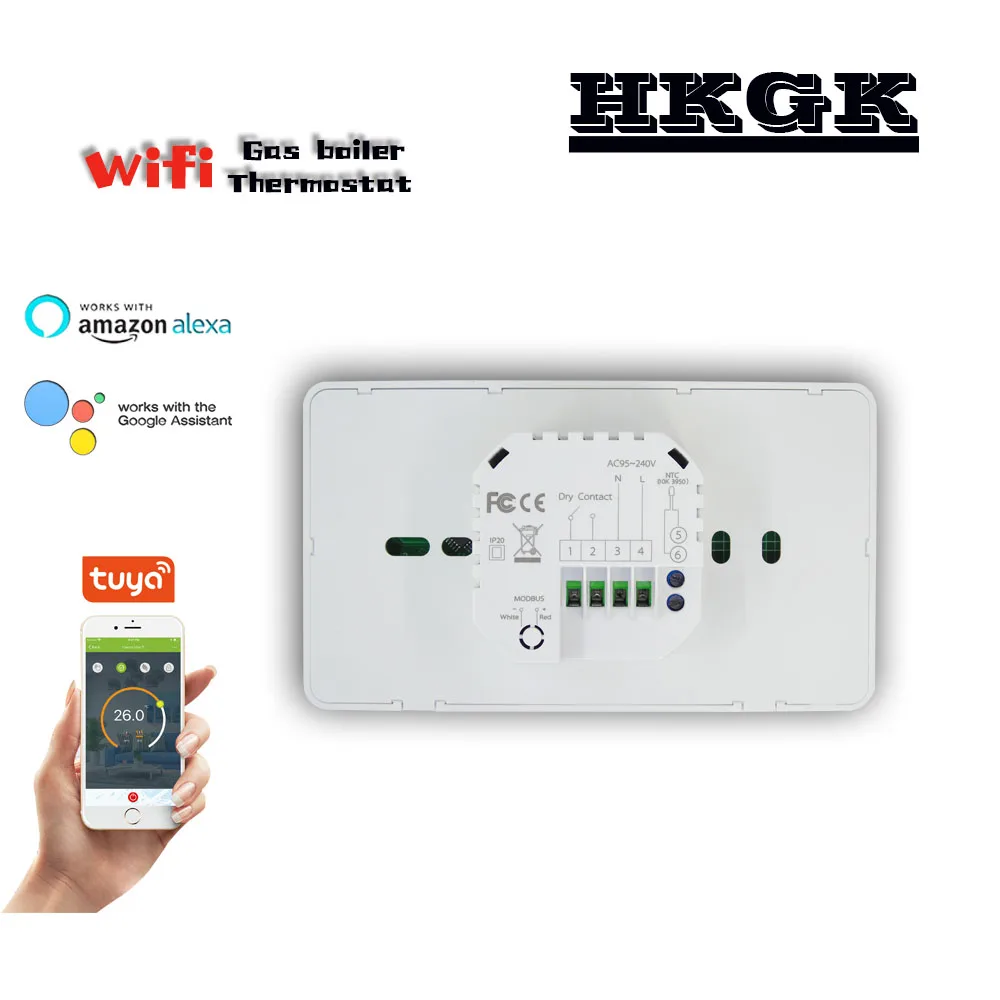 

Tuya thermostat dry contact output Gas Bolier temperature controller