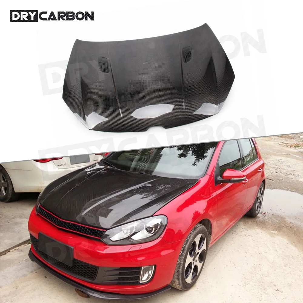 Передняя крышка капота двигателя из углеродного волокна для Volkswagen VW Golf 6 VI MK6 GTI R20