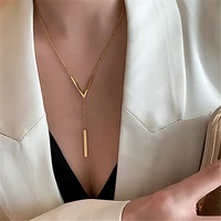 new korean exquisite simple geometric clavicle chain necklace fashion temperament versatile pendant necklace womens jewelry