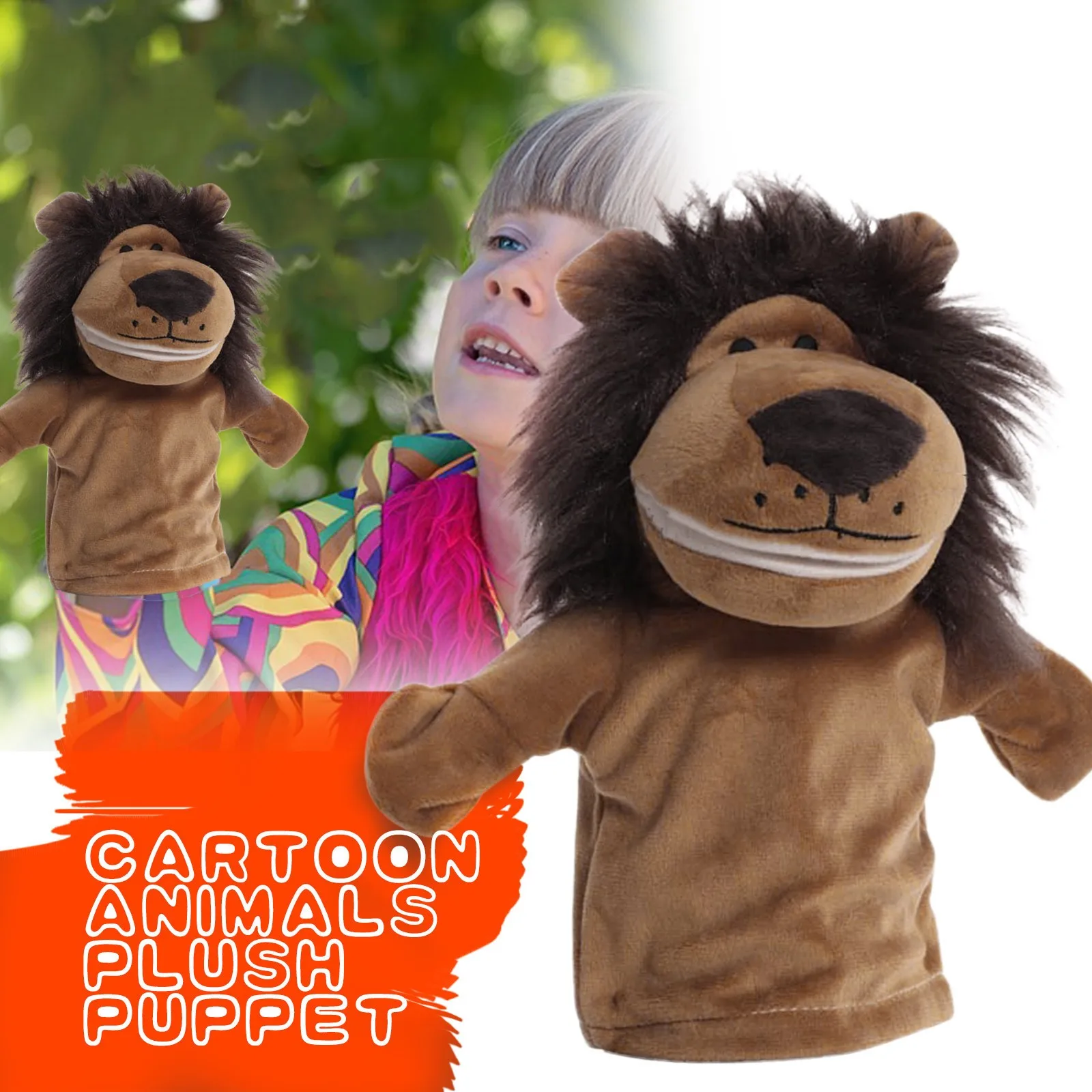 

Cartoon Animals Parent-child Puzzle Plush Toy Mouth Can Start Puppet Fun Toys For Children Party Game Boys Gift Supplies