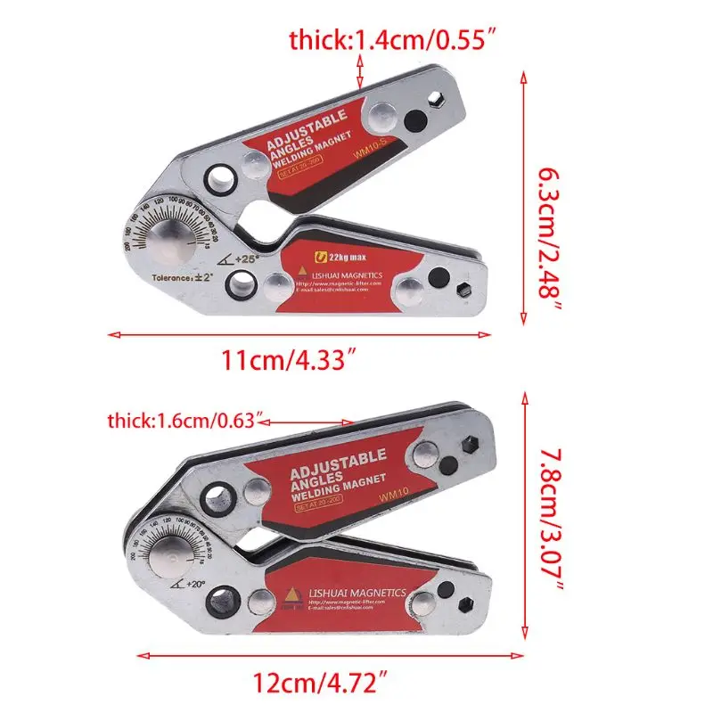 

Adjustable Magnets Welding Locator Magnetic Holder Welding Fixture Corner Clamp