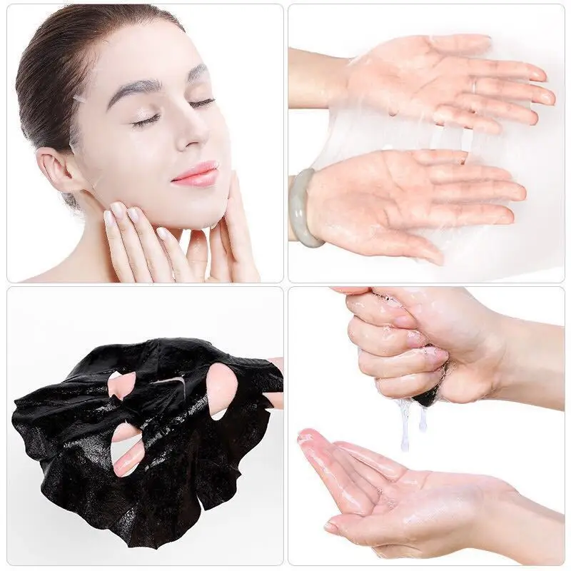 Маска для лица с экстрактом улитки Бамбуковая угольная черная маска глубокое