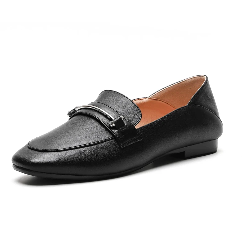 Женская обувь на плоской подошве из натуральной коровьей кожи Новая Элегантная