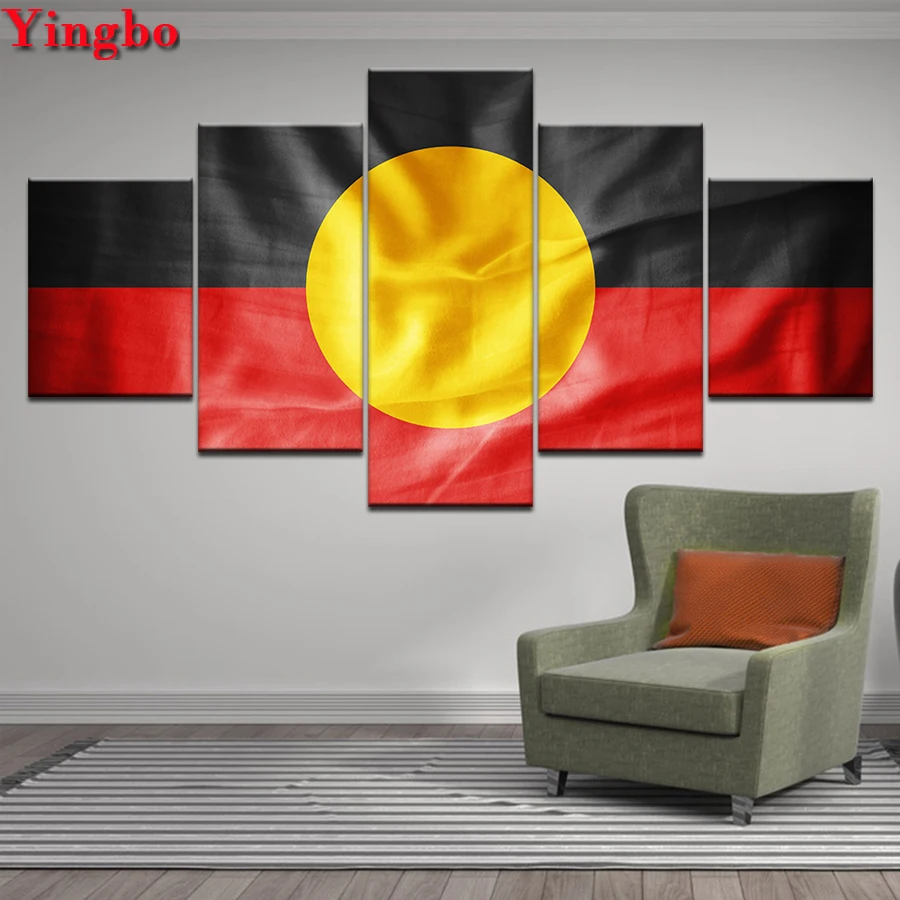 

Австралийский флаг аборигена, алмазная живопись, вышивка крестиком 5d, алмазная круглая полная вышивка, квадратная вышивка декор из алмазно...