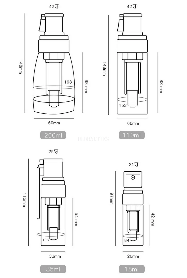 Портативный чистый распылитель для порошка бутылки Пластик многоразового