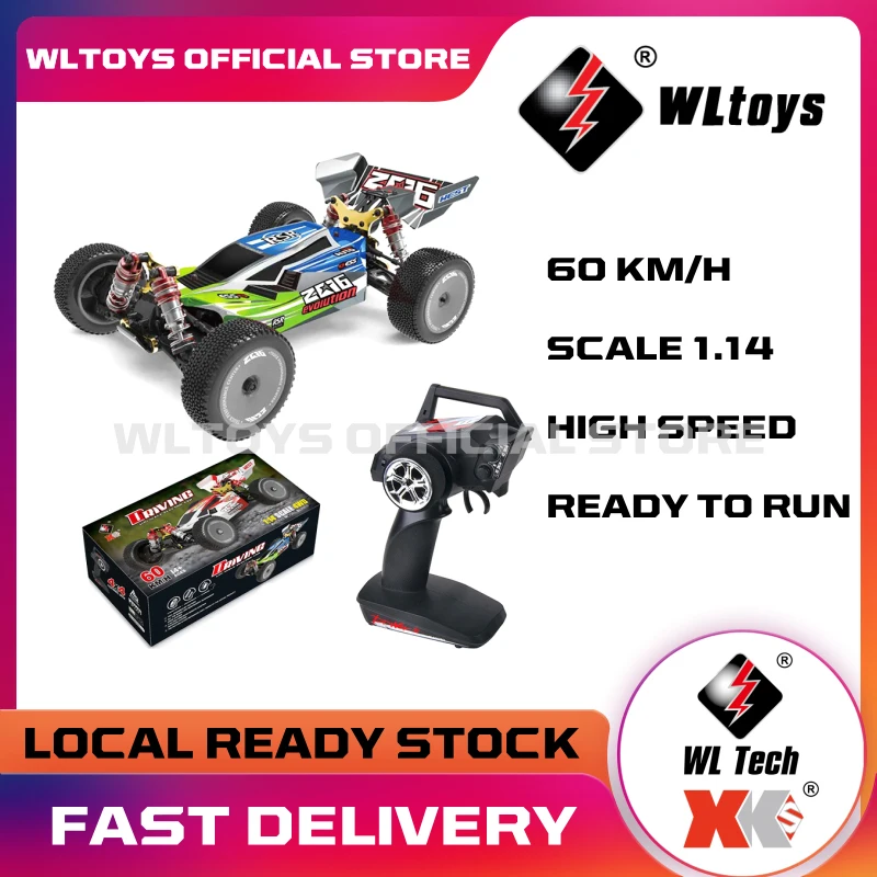 

Wltoys 144001 RC Car 2.4G 4WD Off-Road Drift Car 60 km/h High Speed Metal Chassis Formula Car Toys for Children Gift