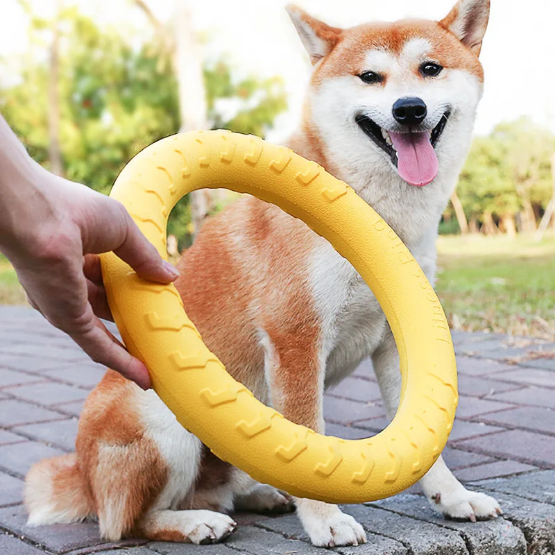 EVA Medium Big Dog Training Ring Puller Bite Resistant Pet Chew Toy for Large Dogs Shepherd Shiba Inu Toys Mascotas Accessories