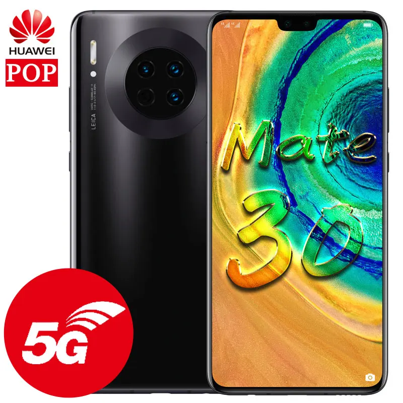 HUAWEI Mate 30 5G мобильный телефон 6 62 дюймов Kirin 990 коврики Версия ОС: Android 10 0 в Wi Fi датчик
