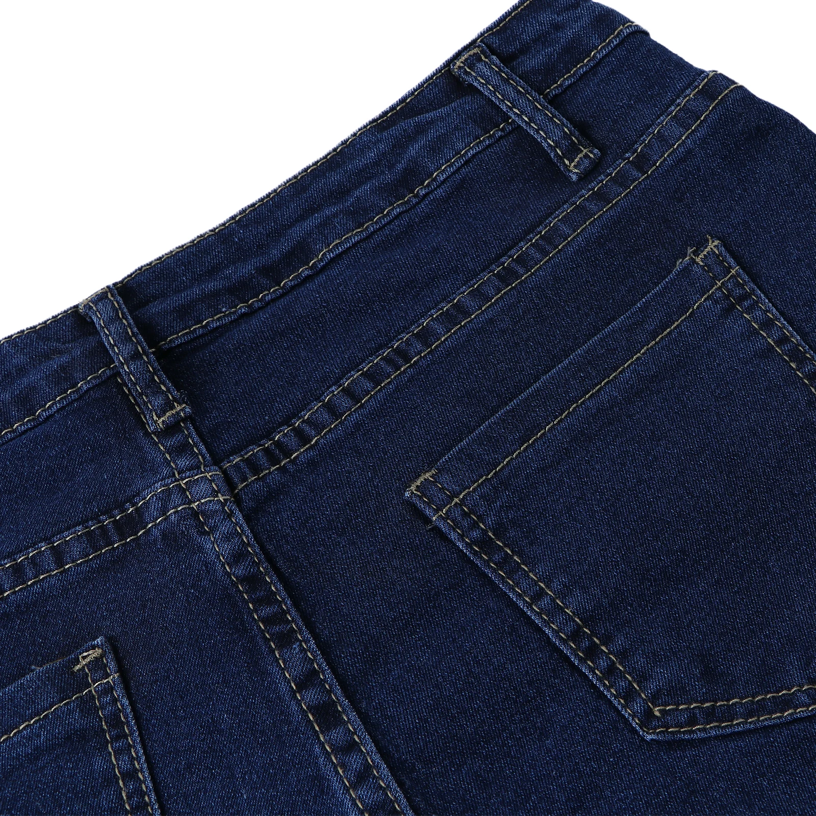 

2021 Fashion Women Washed Color Block Jeans Adults Casual Style Mid-rise Flared Pants with Pockets Denim Jeans Trousers