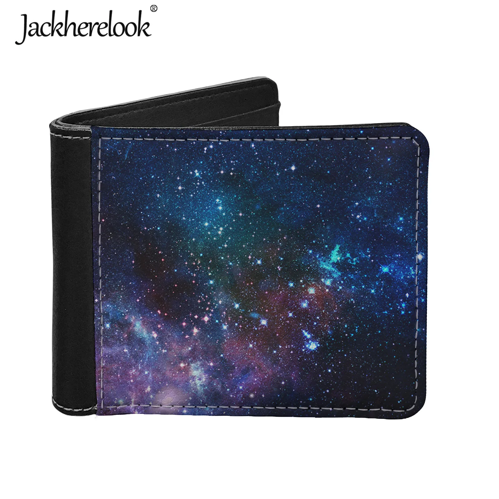 

Jackherelook Starry Sky Design Luxury PU Leather Card Holder Wallet for Men Coin Purse for Male Mens Moneyclip Wallet Bolsa