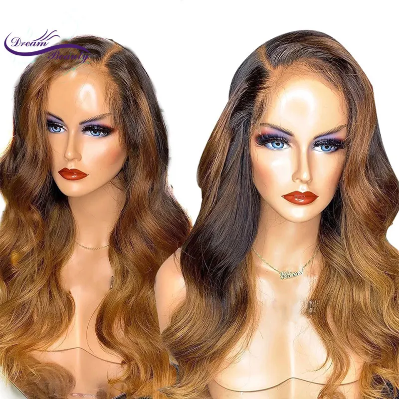 Dream Beauty бразильские волосы Remy 13*6 глубокая часть кружевной передний парик