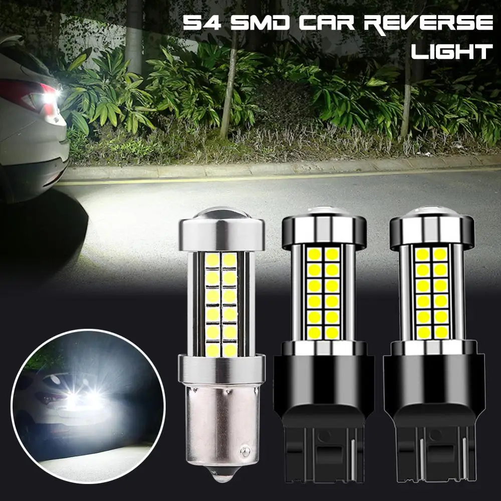 

2pcs Car LED Reversing light T20 1156 W16W P21W W21W 1157 7440 7443 Car Light Bulb White Color