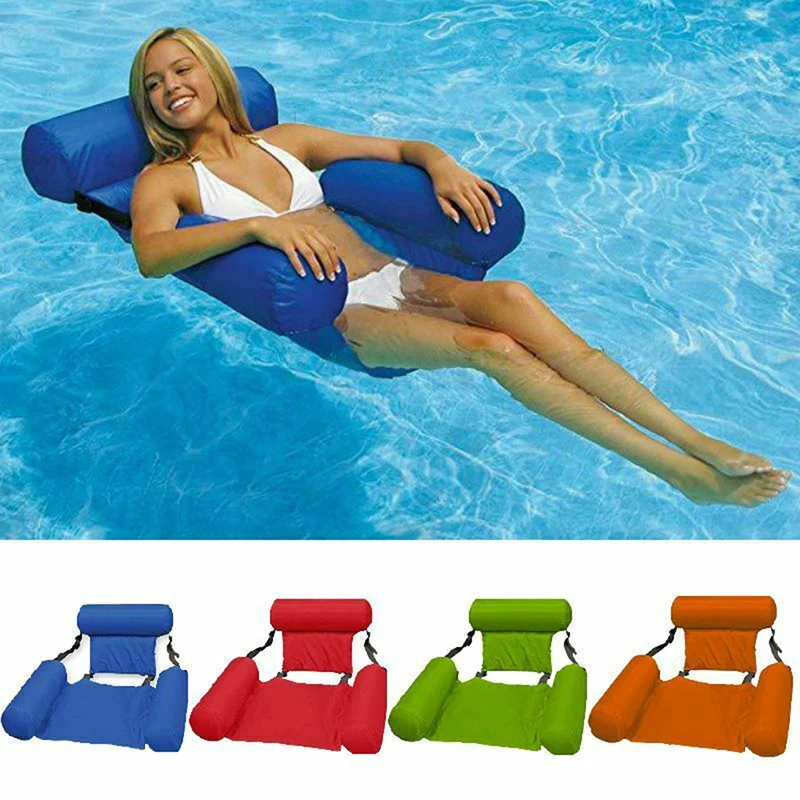 

Summer Swimming Pool Floating Inflatable Air Mattress Swimming Ring Circle Island Cool Water Party Pool Toy Water Hammock