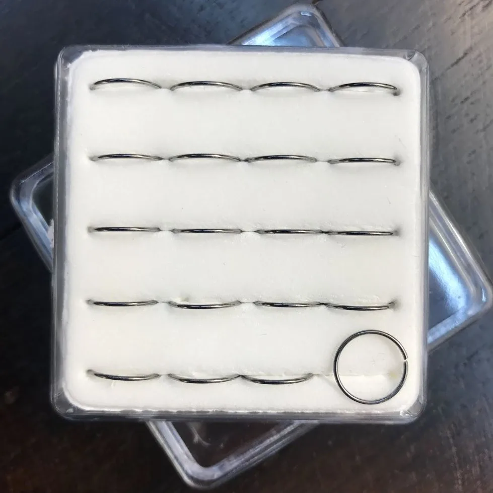 20Pcs/Box 22G 925 Sterling Silver Nose Ring Tragus Ear Lip Piercing Jewelry Pircing Nariz Aro Nariz