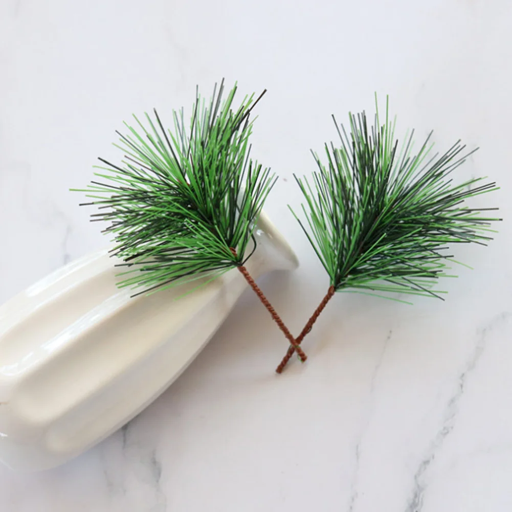 

30/60Pcs Christmas Artificial Pine Branches Decoration Fake Green Plants For Party DIY Wreath Christmas Tree Theme Decorations