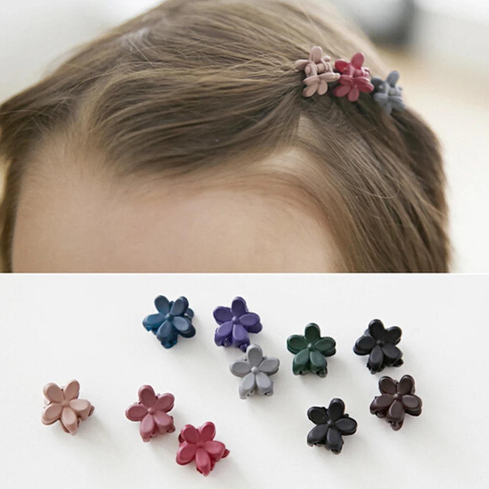 

10 шт мини-платье для девочек младшего возраста с цветами Форма ретро конфеты Цвет шпилька матовый зажим для волос прекрасный аксессуар плас...