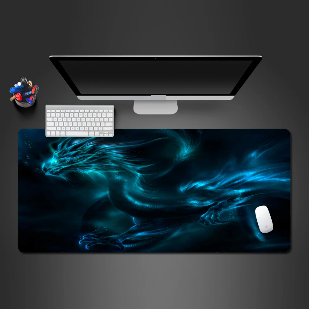 

Super Blue Dargon Mouse Pad Advanced Rubber Domineering PC Gaming Computer Mouse Pad Computer Keyboard Mouse Mat To Gamer
