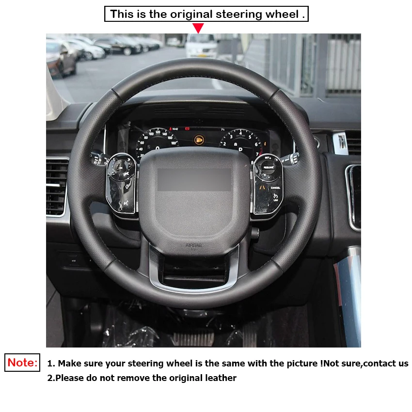 LQTENLEO черный чехол на руль из натуральной замши для Land Rover Range velar 2017-2019 Sport 2014-2019 |