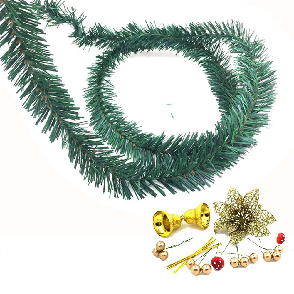 Рождественское украшение Рождественский венок ротанговая гирлянда ручной