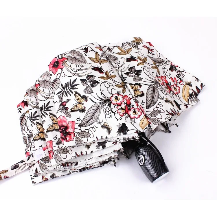 

Женский зонт от солнца и дождя, ветрозащитные складные компактные зонты для путешествий на открытом воздухе, полностью автоматические комп...