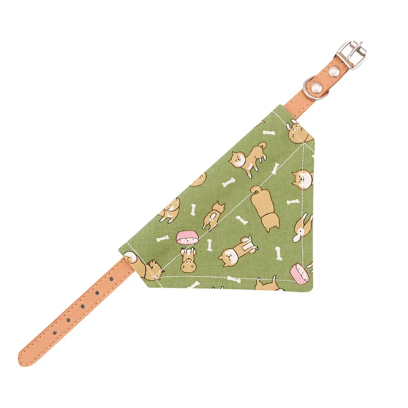 

Adjustable Dog Collar Puppies Triangle Bandana Cat Bib Kitten Saliva Towel Japanese-style Dog Accessories Handmade Pet Products