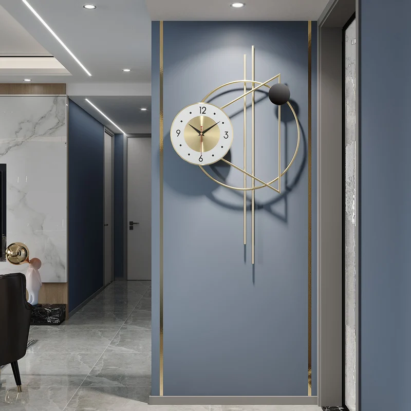 

2021 Special-shaped Wall Clock Modern Design Clock Metal Geometric Art Wall Clock Mute Living Room Reloj Pared Home Decoration