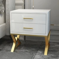 2019 white modern iron casting golden nightstand coffee end bedside table home furniture nightstand cabinet cupboard bed room