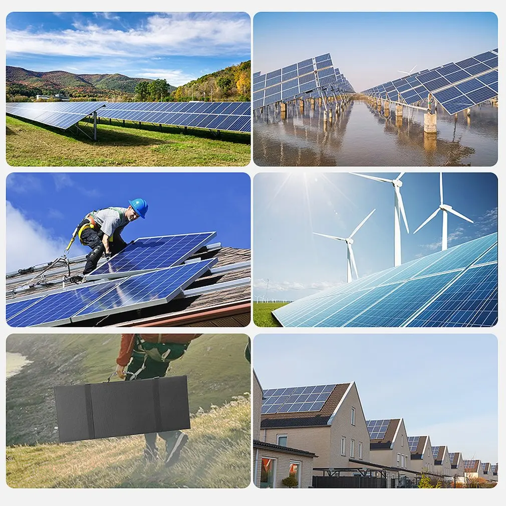 

1000W Solar Panel System Solar Panel 40A Charge Controller Solar Inverter Kit Complete Power Generation Solar Panel Suitcase