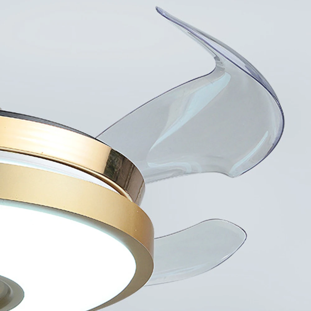 42 inch Invisible led Ceiling Fan with Light Remote Control Modern Lamps bluetooth 3 color plafond Lighting Dining Bed room | Лампы и