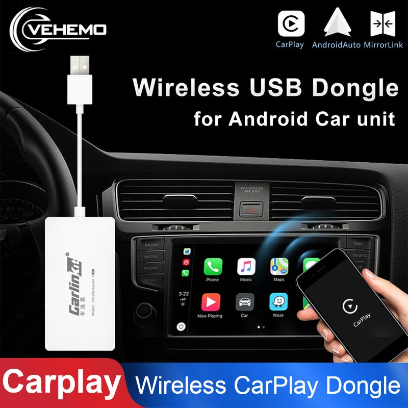 Беспроводной смарт ключ Vehemo CarPlay для Android навигационный плеер Автомобильное
