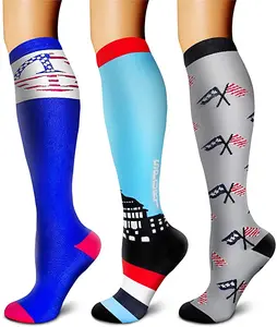 Компрессионные носки унисекс с защитой от усталости, длинные чулки-трубы, дорожные обезболивающие чулки до колена, компрессионные носки