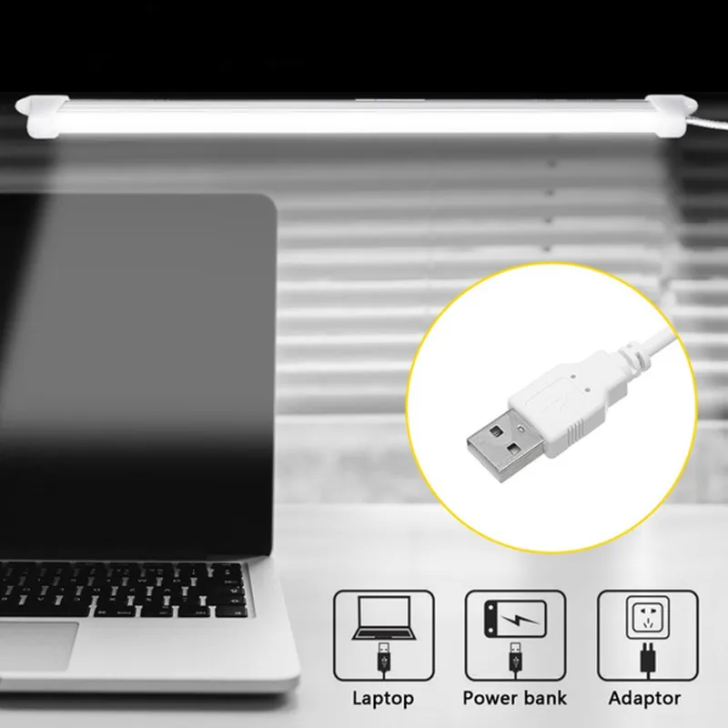 

Светодиодная настольная лампа с питанием от USB, Гибкая Настольная лампа для чтения с защитой глаз, с белым/теплым белым/натуральным белым св...