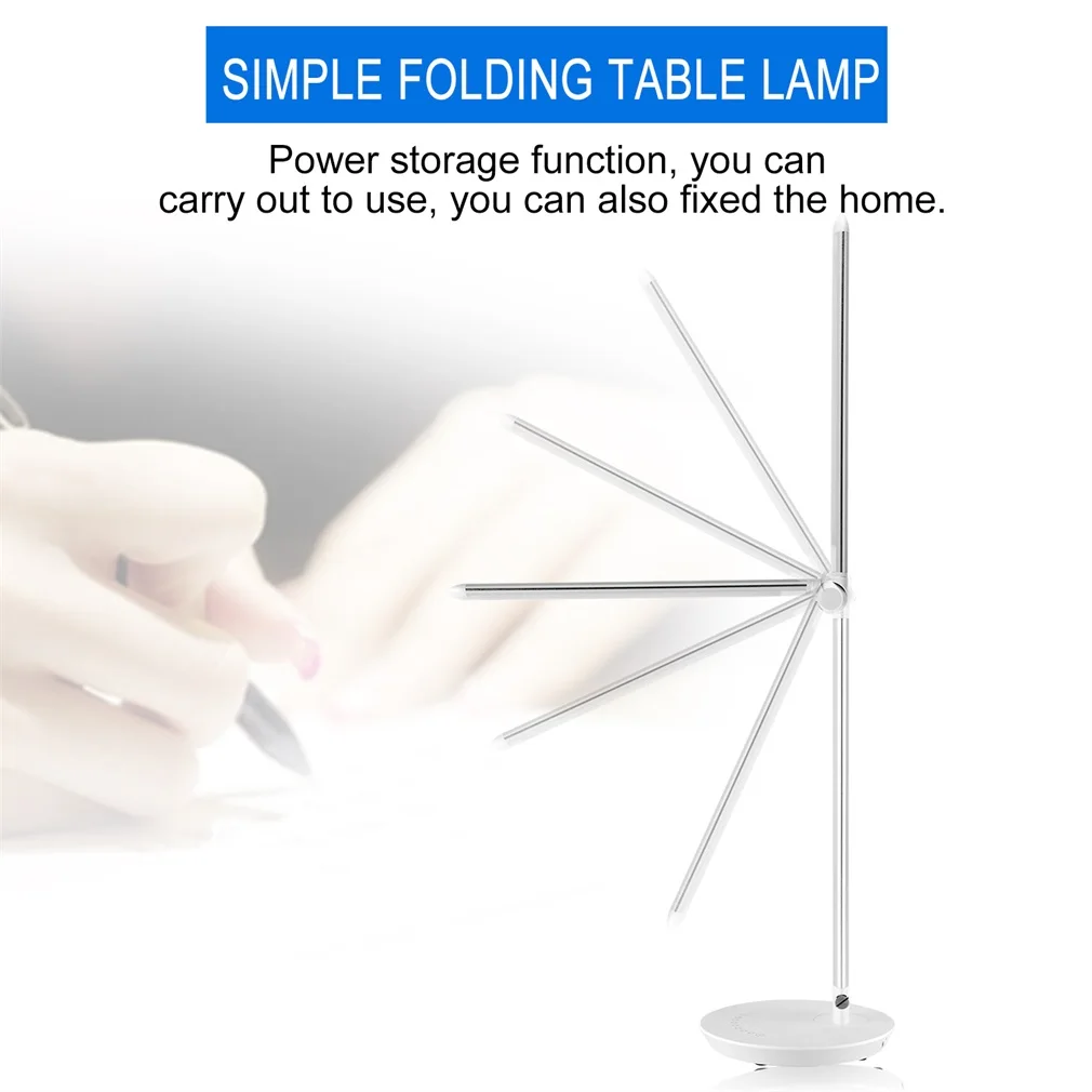 

Folding Design Dimmable Led Desk Table Lamp Touch Switch 7 Level Brightness Dimming Light Highly Sensitive Touch Dimmer Zl-308