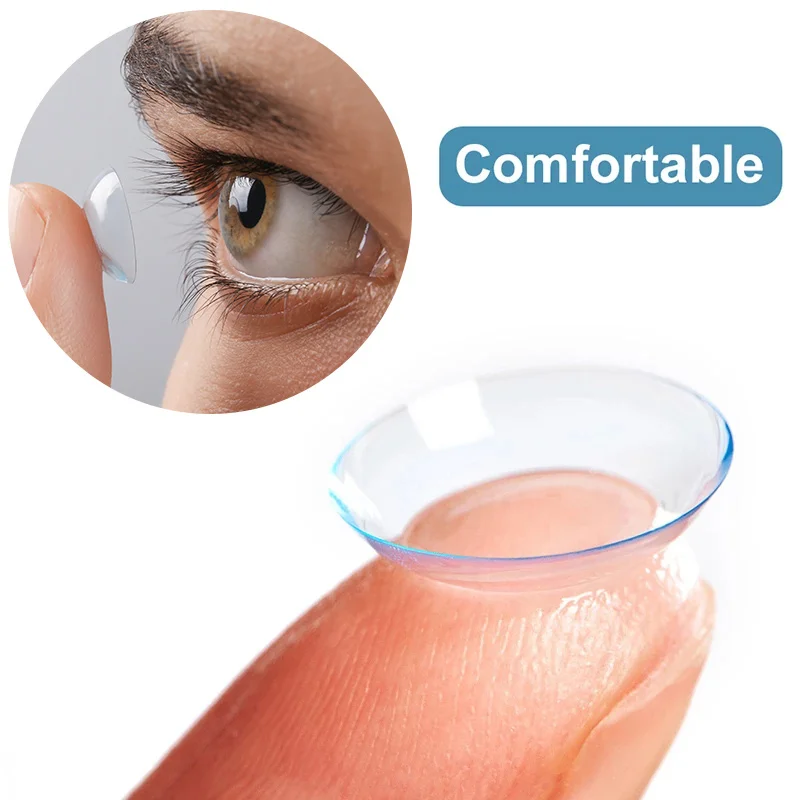 ovolook 2pcspair prescription lenses contact lenses with diopter for eyes correction with degree with free lens containers 14mm free global shipping